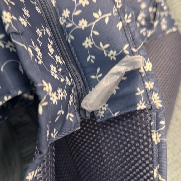 Pink by Victoria’s Secret Blue Mesh Pool Beach Large Tote Bag Blue & Floral NWT - Picture 6 of 7